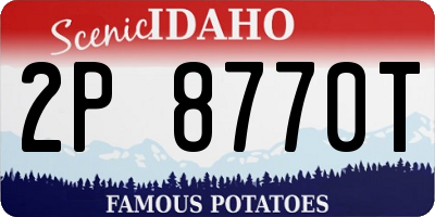 ID license plate 2P8770T