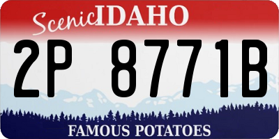 ID license plate 2P8771B