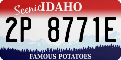 ID license plate 2P8771E