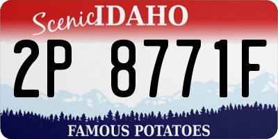 ID license plate 2P8771F