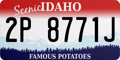 ID license plate 2P8771J