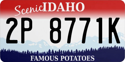 ID license plate 2P8771K