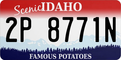 ID license plate 2P8771N