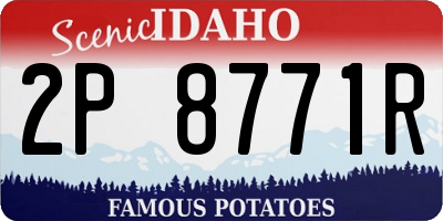ID license plate 2P8771R