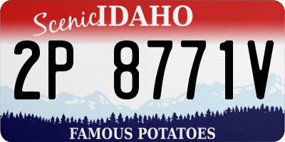 ID license plate 2P8771V