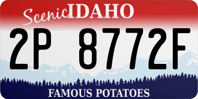 ID license plate 2P8772F