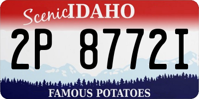 ID license plate 2P8772I