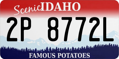 ID license plate 2P8772L
