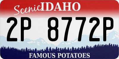 ID license plate 2P8772P