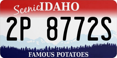 ID license plate 2P8772S