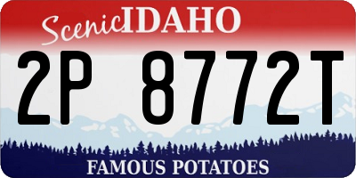 ID license plate 2P8772T