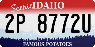 ID license plate 2P8772U