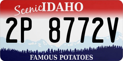 ID license plate 2P8772V