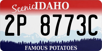 ID license plate 2P8773C