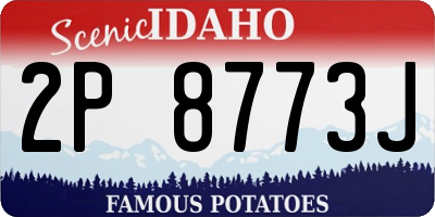 ID license plate 2P8773J