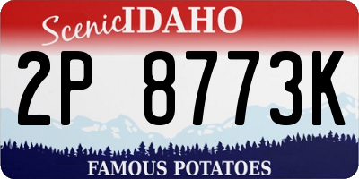 ID license plate 2P8773K