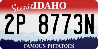 ID license plate 2P8773N