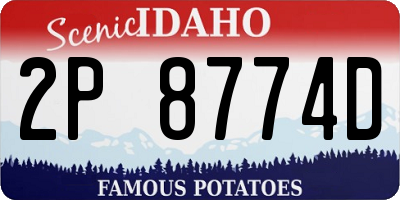 ID license plate 2P8774D