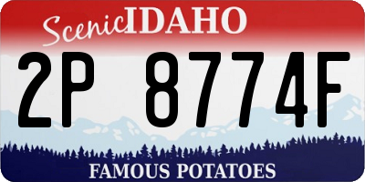 ID license plate 2P8774F