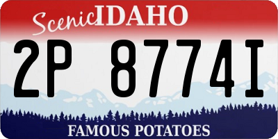 ID license plate 2P8774I