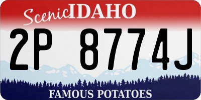 ID license plate 2P8774J
