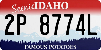 ID license plate 2P8774L