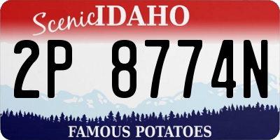 ID license plate 2P8774N