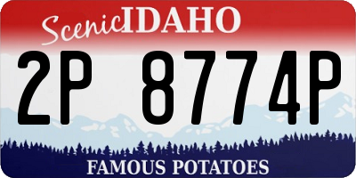 ID license plate 2P8774P
