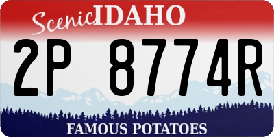 ID license plate 2P8774R