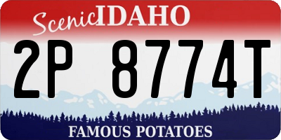 ID license plate 2P8774T