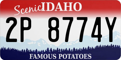 ID license plate 2P8774Y
