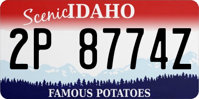 ID license plate 2P8774Z