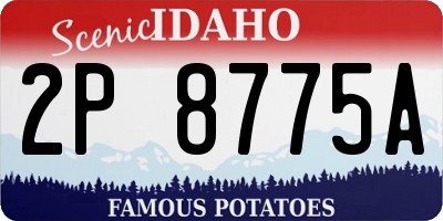ID license plate 2P8775A