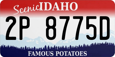 ID license plate 2P8775D