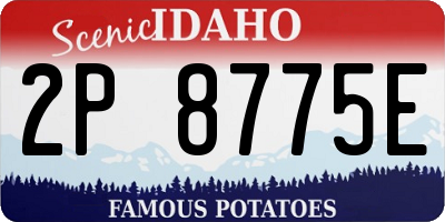 ID license plate 2P8775E
