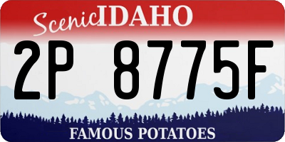 ID license plate 2P8775F