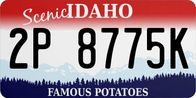 ID license plate 2P8775K
