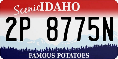 ID license plate 2P8775N