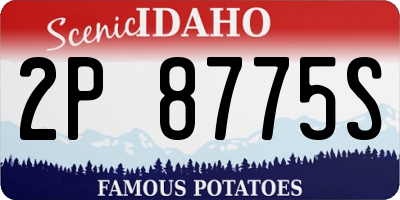 ID license plate 2P8775S