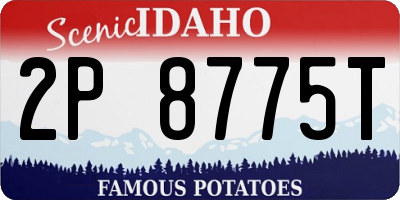 ID license plate 2P8775T