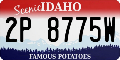 ID license plate 2P8775W