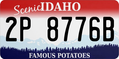 ID license plate 2P8776B