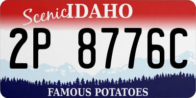 ID license plate 2P8776C