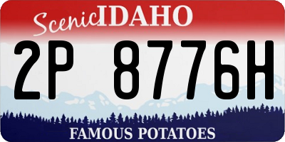 ID license plate 2P8776H