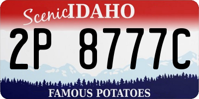 ID license plate 2P8777C