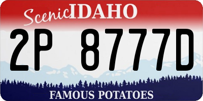 ID license plate 2P8777D