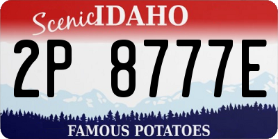 ID license plate 2P8777E