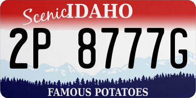 ID license plate 2P8777G