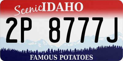ID license plate 2P8777J