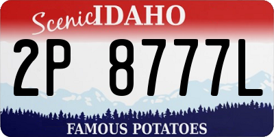 ID license plate 2P8777L